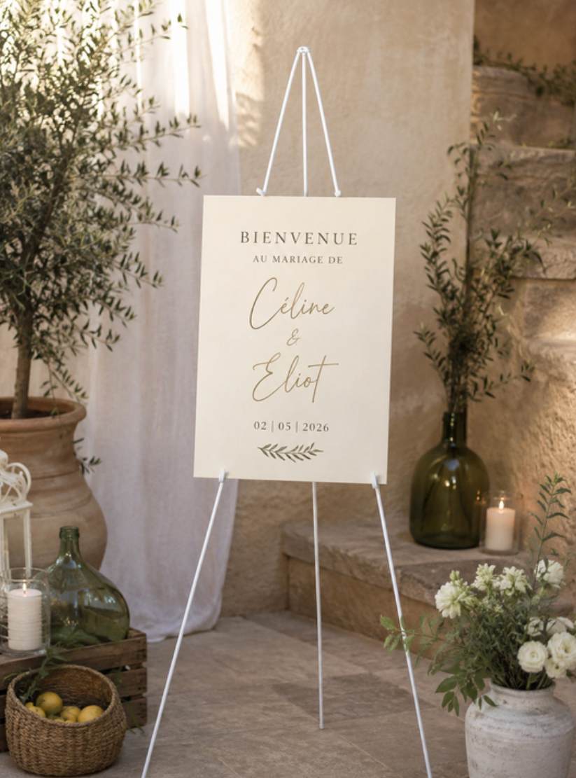 Chevalet PVC blanc — Location