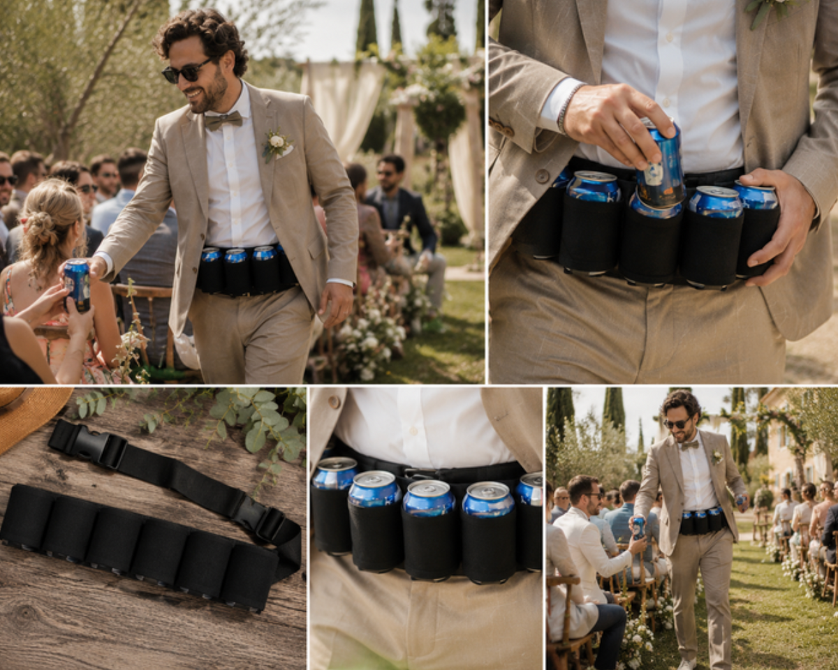 Ceintures Beer Boy — 6 boissons — Location