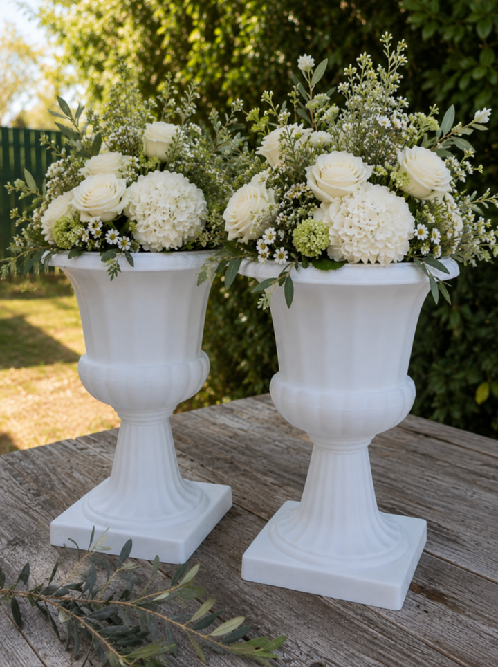 Vase Médicis blanc H16,5cm — Location
