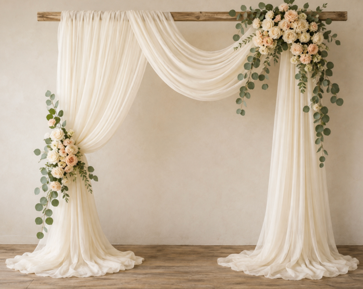 Voilage crème en tulle — Location
