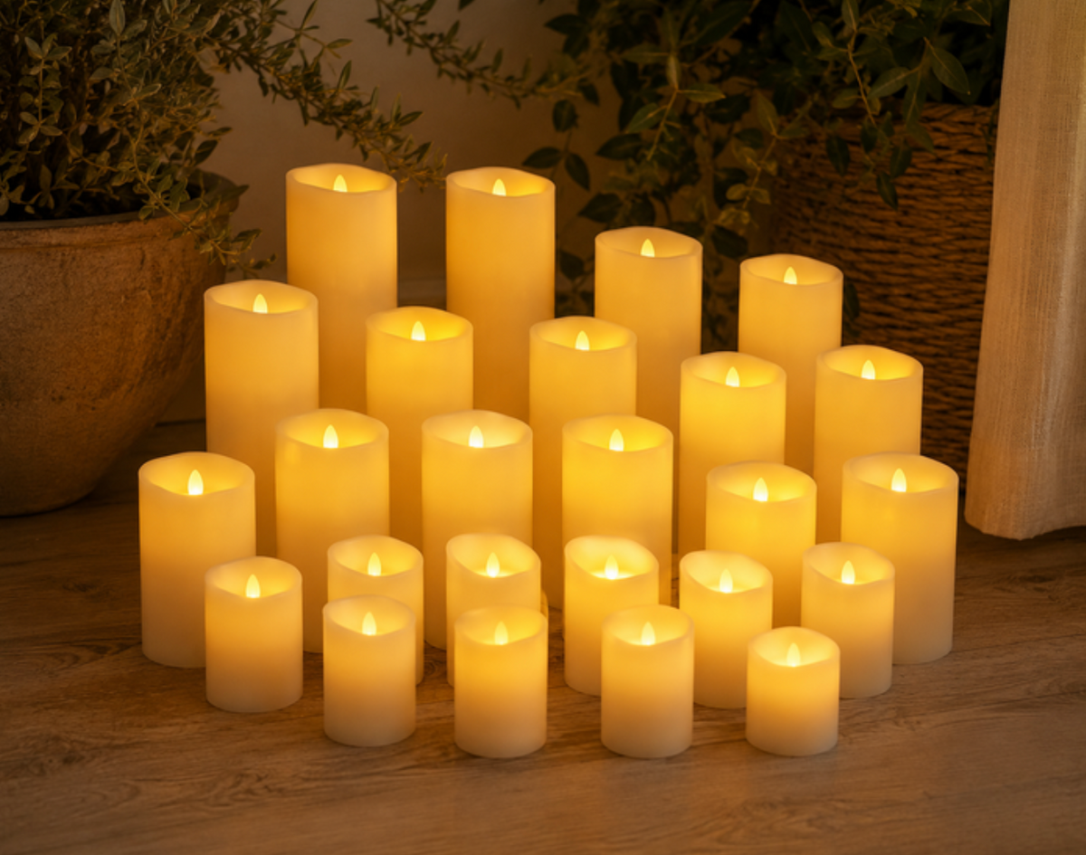 Lot de 24 bougies LED avec télécommande