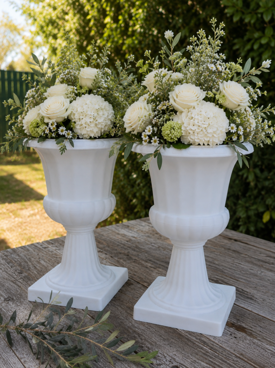 Vase Médicis blanc H16,5cm — Location