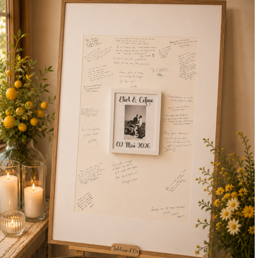 Tableau d'or à signer